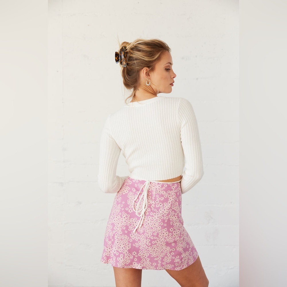 Cotton Candy LA Purple floral skirt
